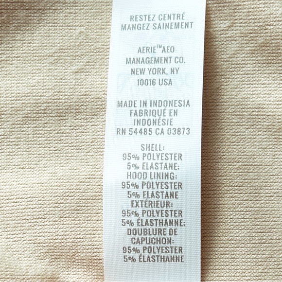 NWOT Aerie Offline Bright Lights Velour Hooded Full Zip Sweatshirt Cropped XL - Picture 4 of 7